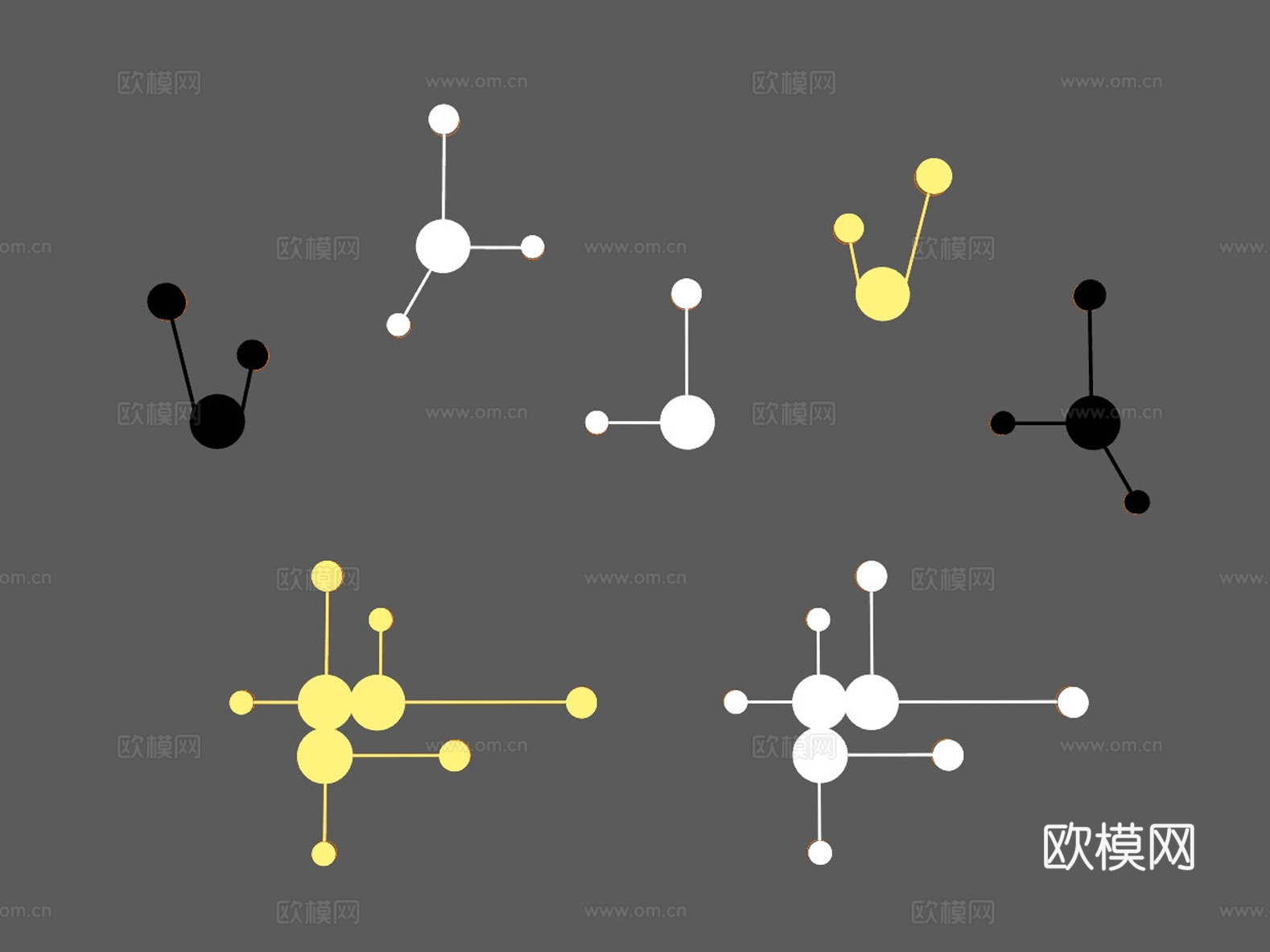 现代简约轻奢金属壁灯su模型