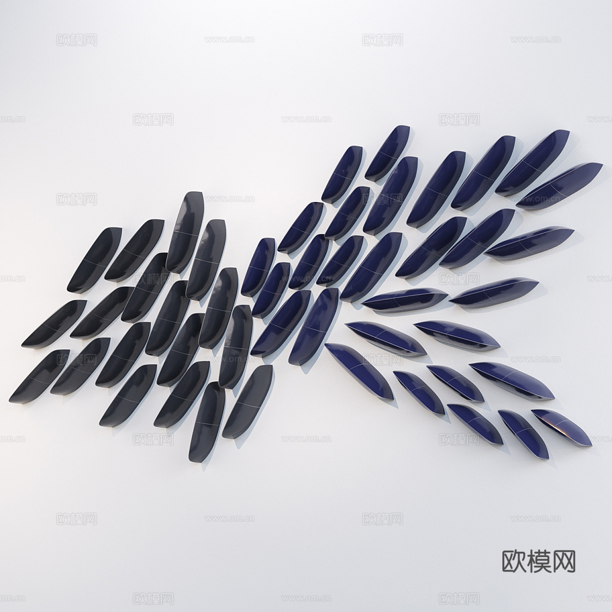 新中式墙饰挂件3d模型下载（渲染图4）
