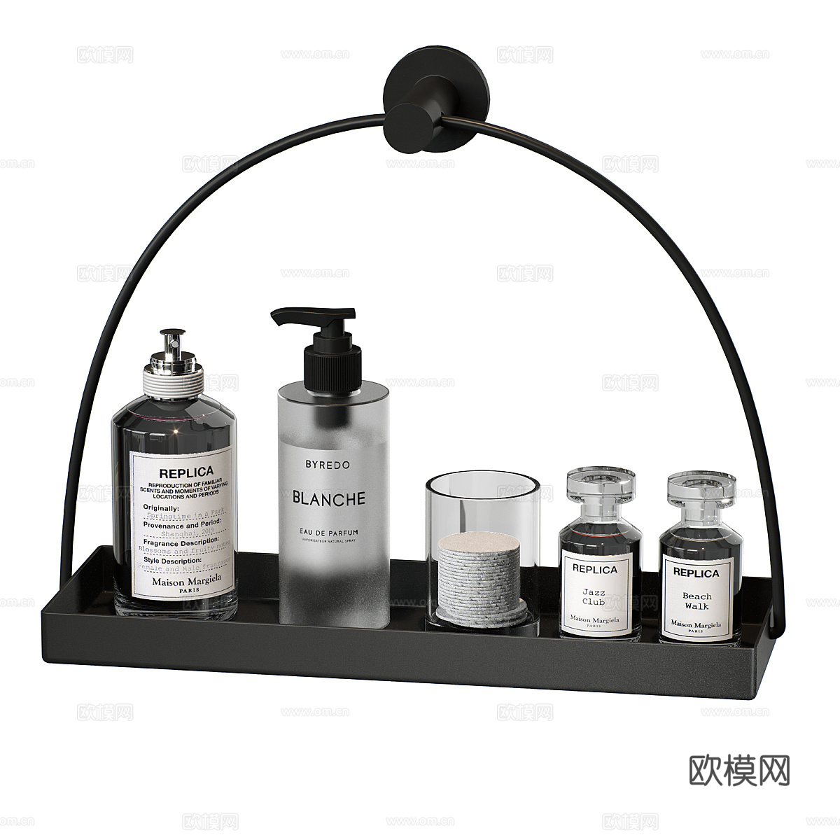 现代卫浴洗护套装3d模型下载（渲染图3）