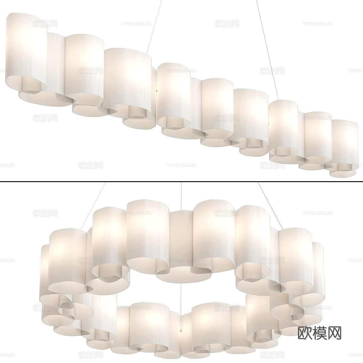 新中式装饰吊灯3d模型