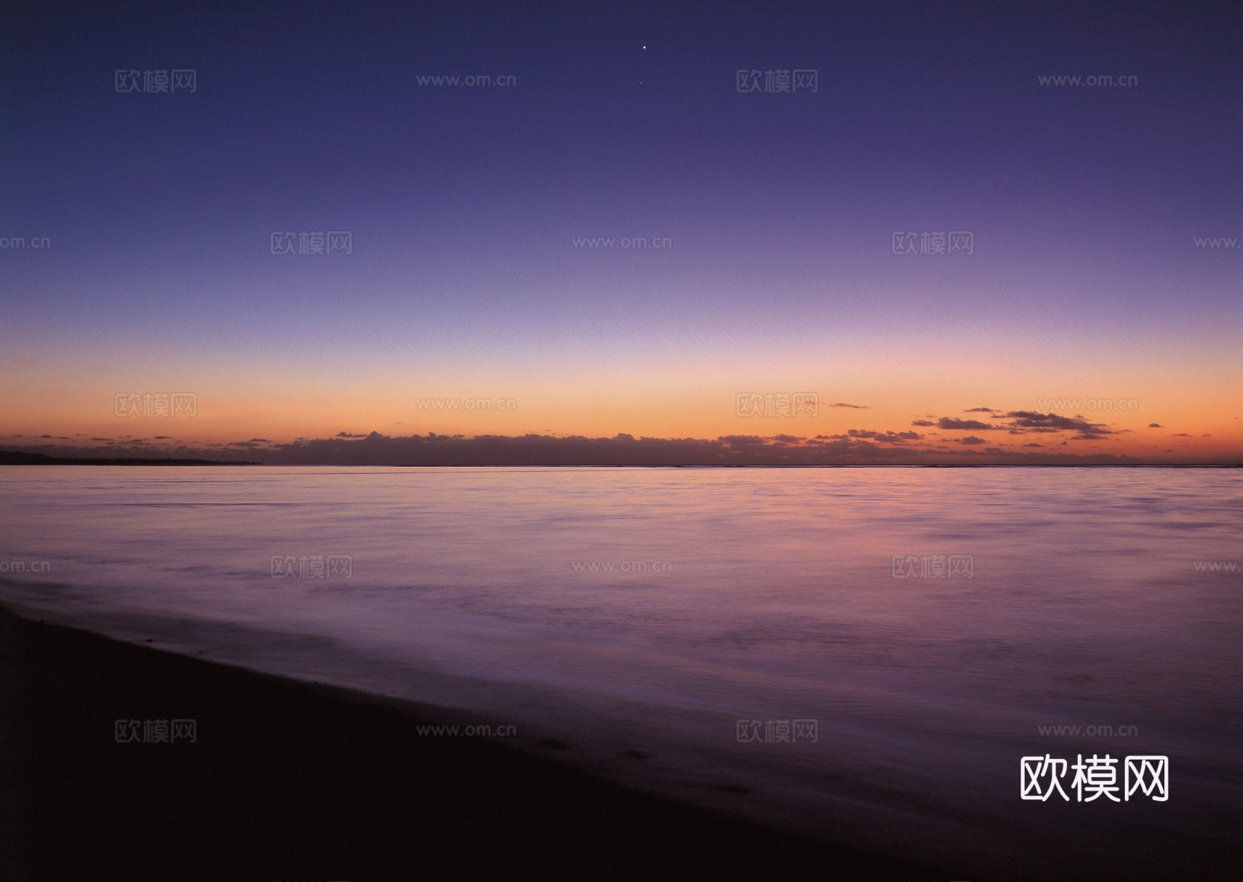 漂亮海水晚霞贴图