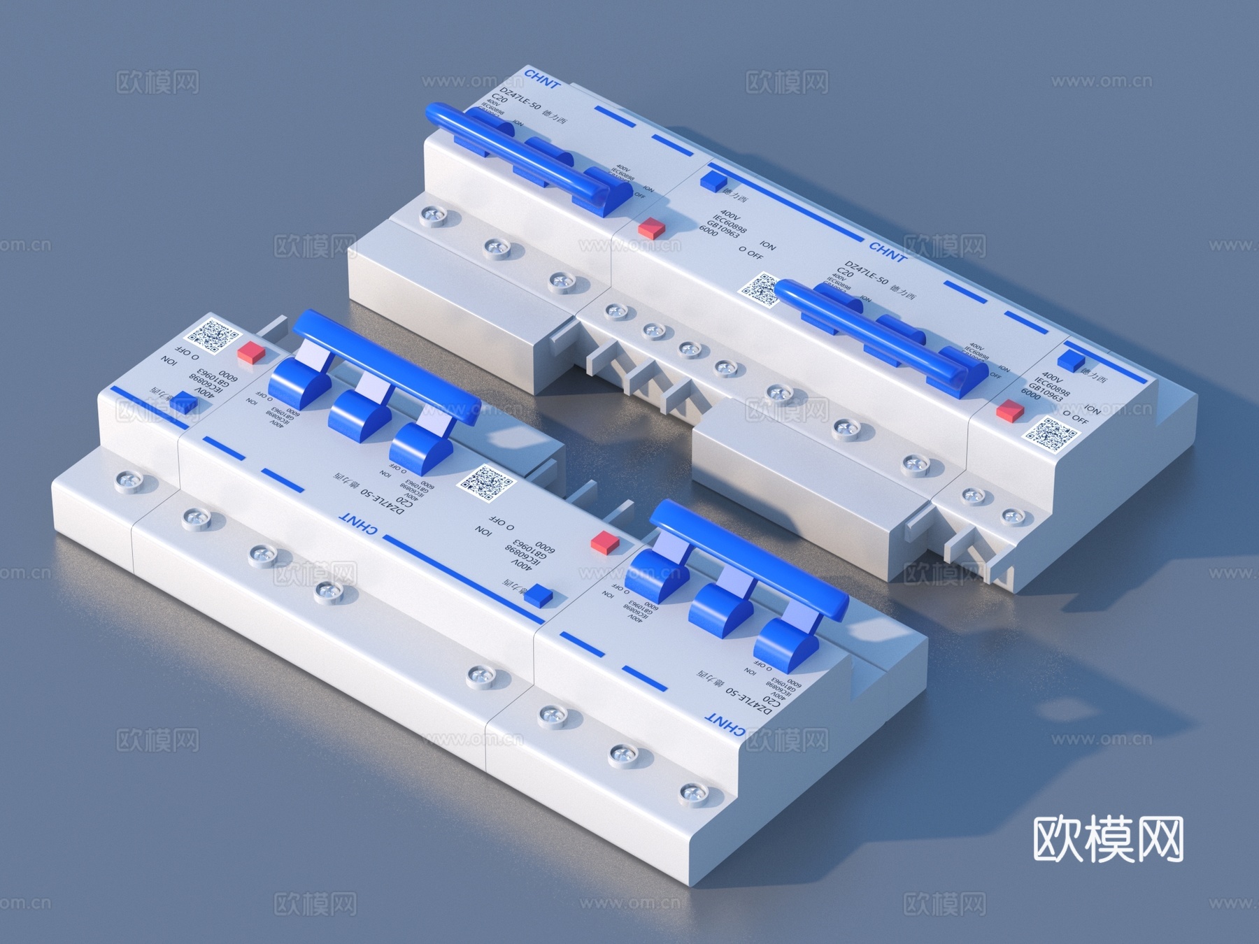 断路器 漏电保护开关 空气开关3d模型