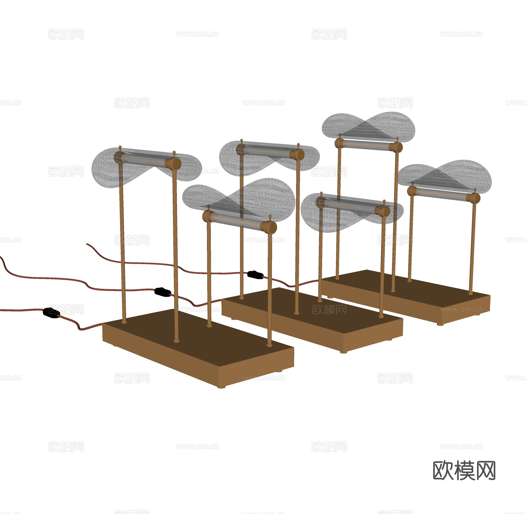 现代轻奢台灯su模型下载（渲染图2）