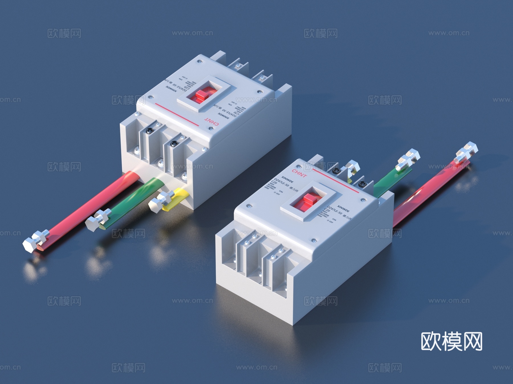 断路器 漏电保护开关 空气开关3d模型