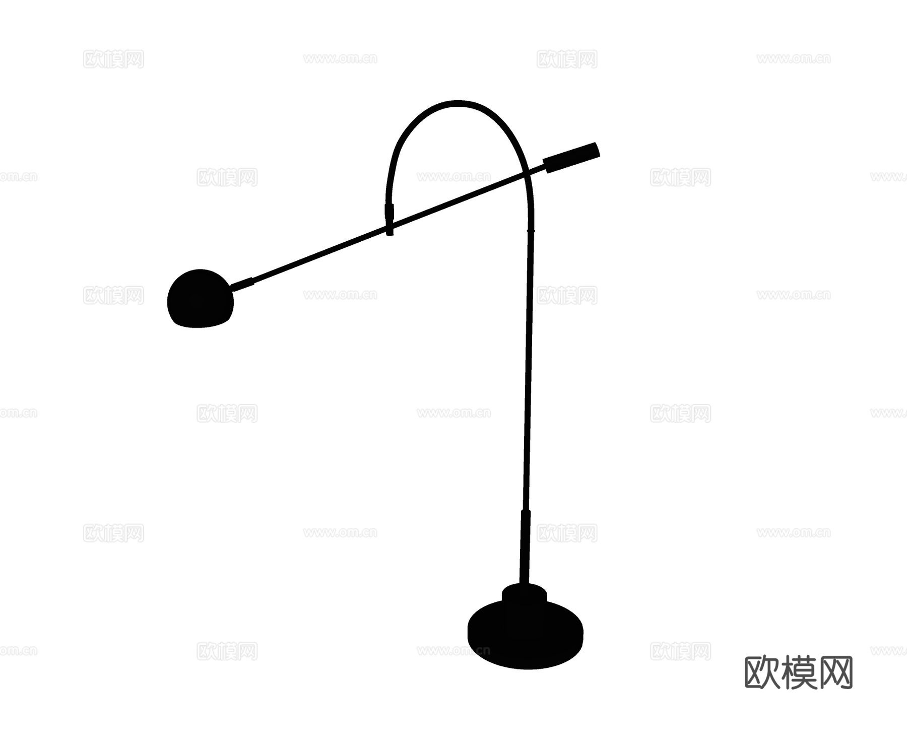 现代台灯 落地灯su模型下载（渲染图2）