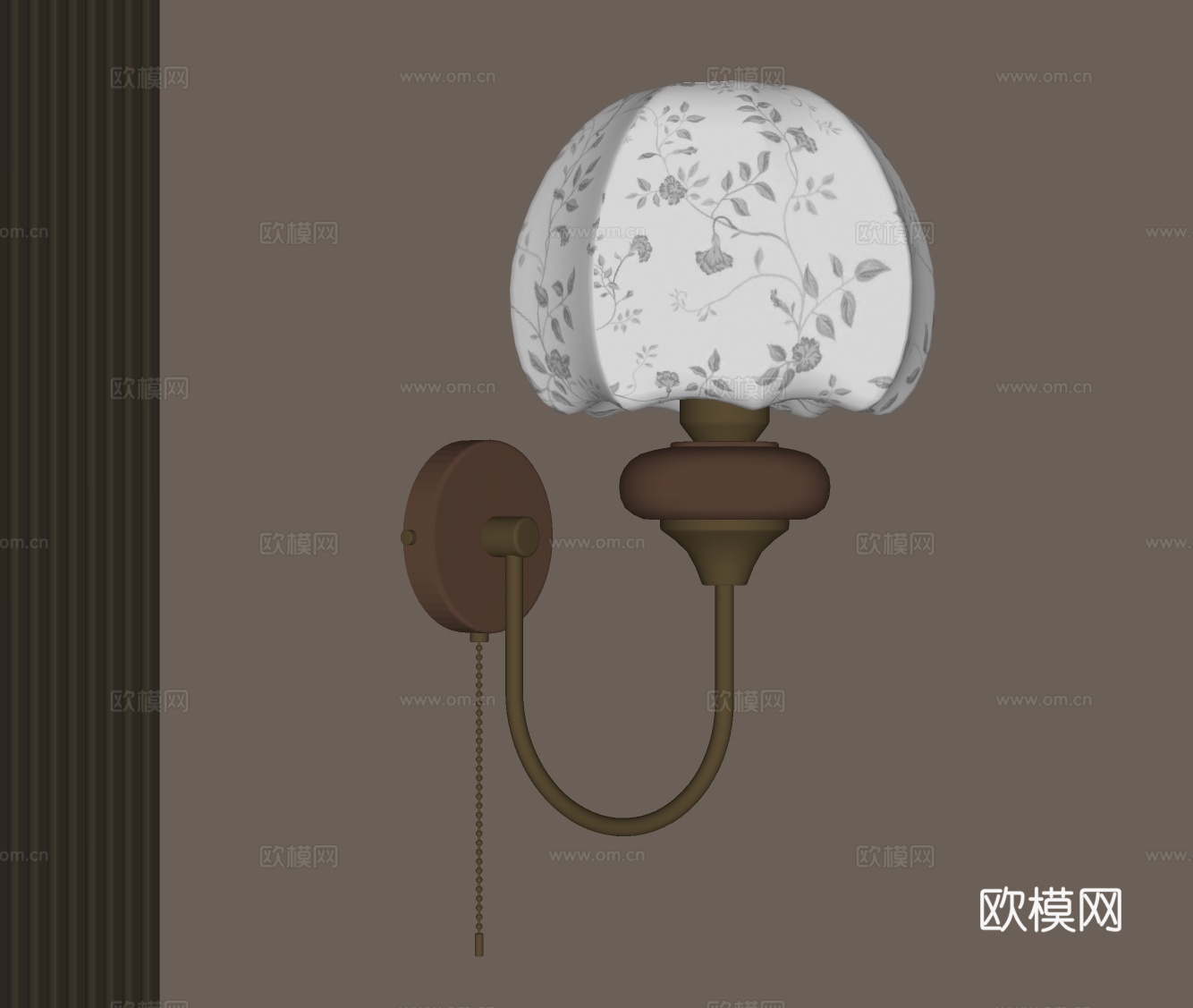 中古风壁灯su模型