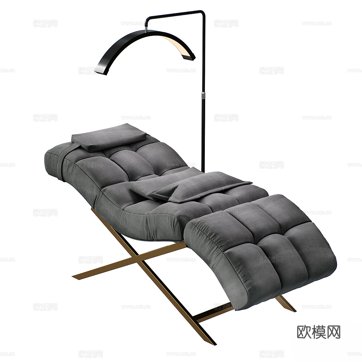 现代奶油风护肤器材3d模型下载（渲染图2）