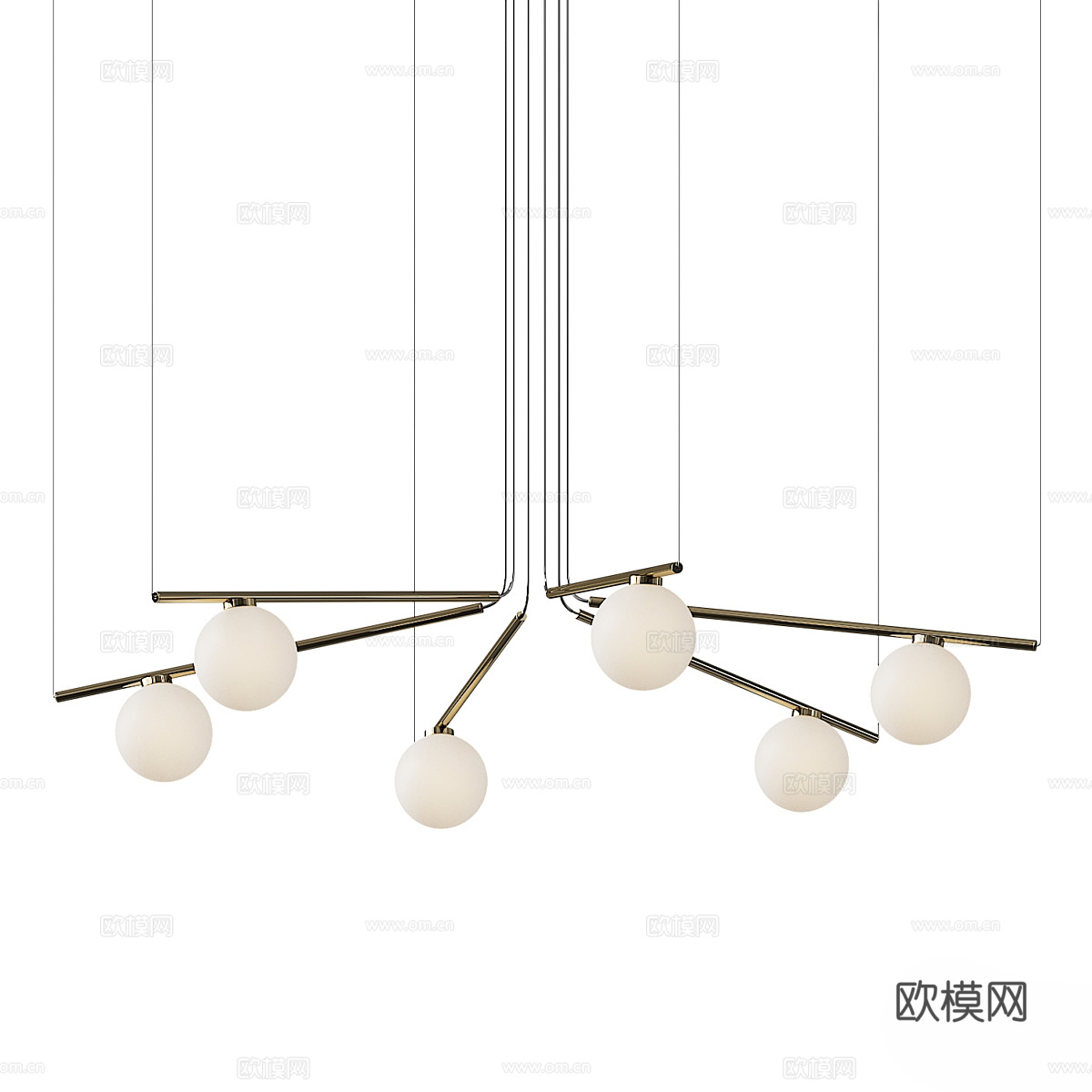 新中式装饰吊灯3d模型