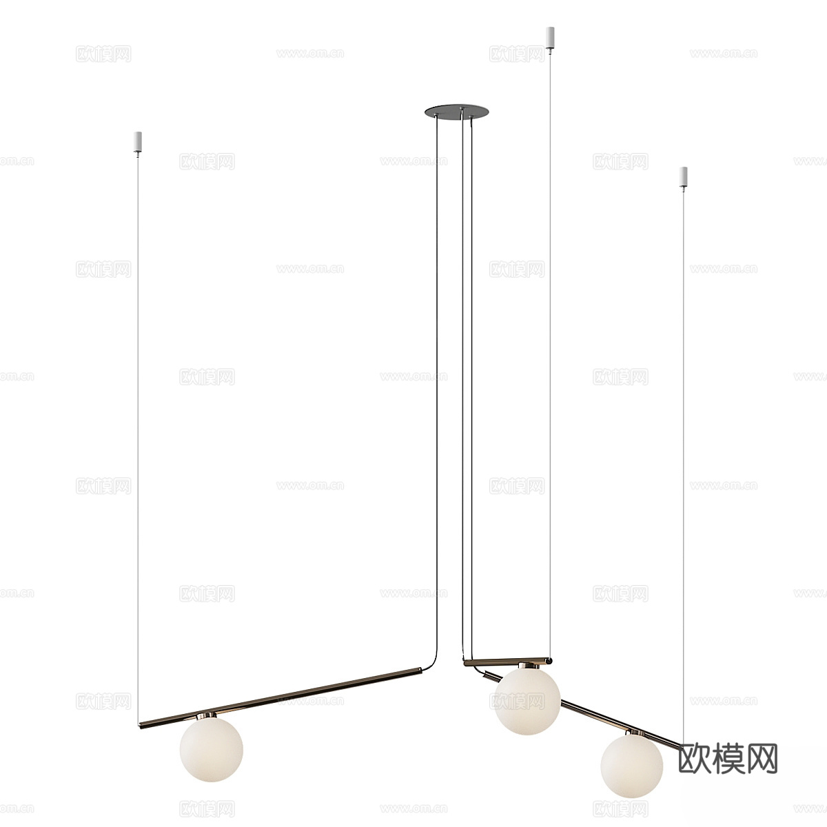 新中式装饰吊灯3d模型