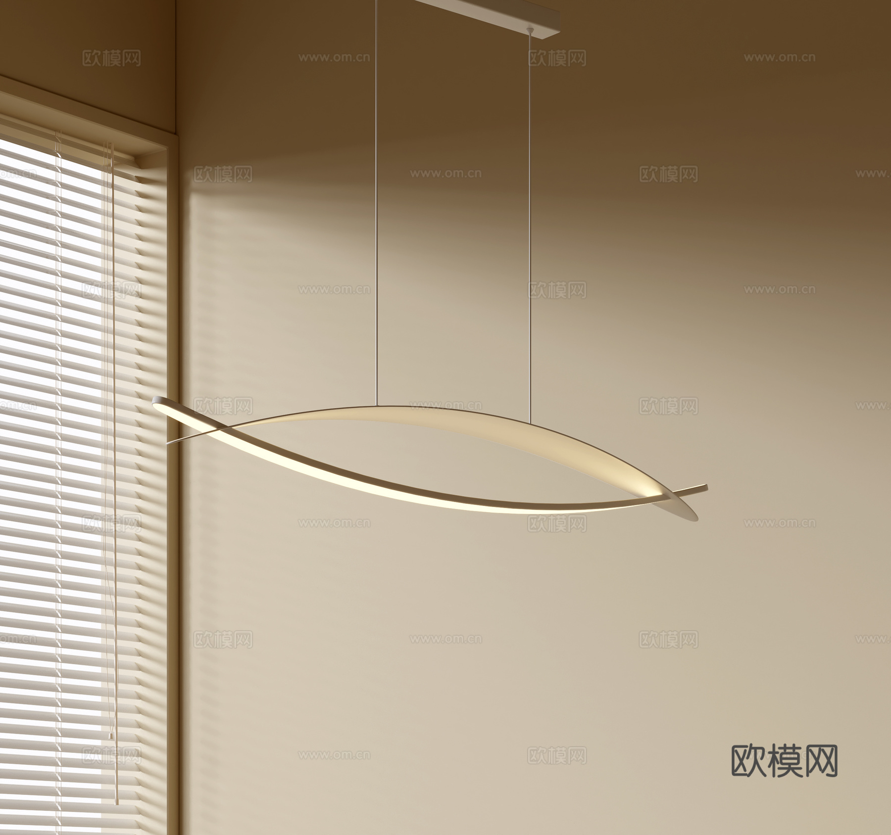 现代简约吊灯 北欧风吊灯 地中海风格吊灯 书房灯组合 餐厅灯su模型下载（渲染图1）