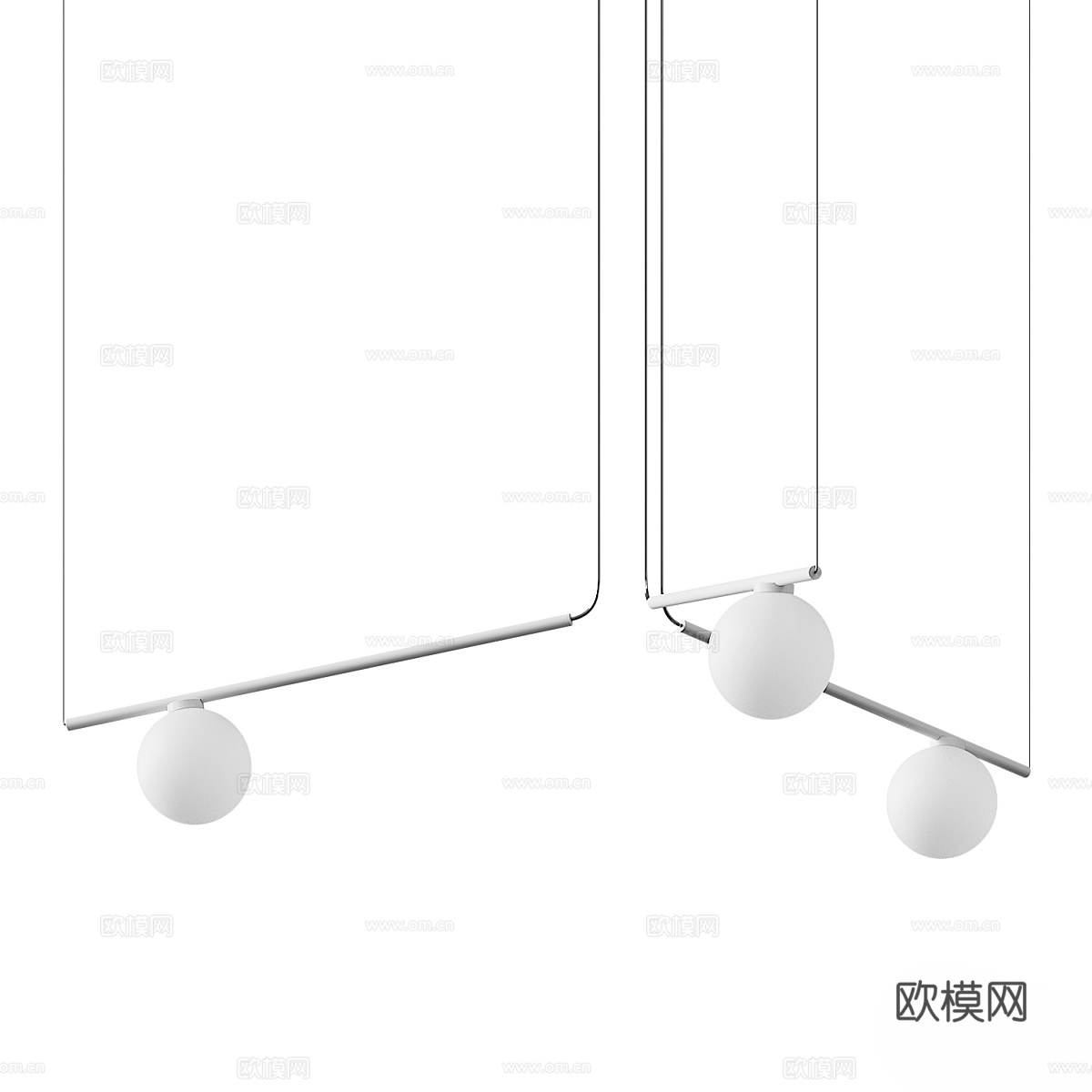 新中式装饰吊灯3d模型