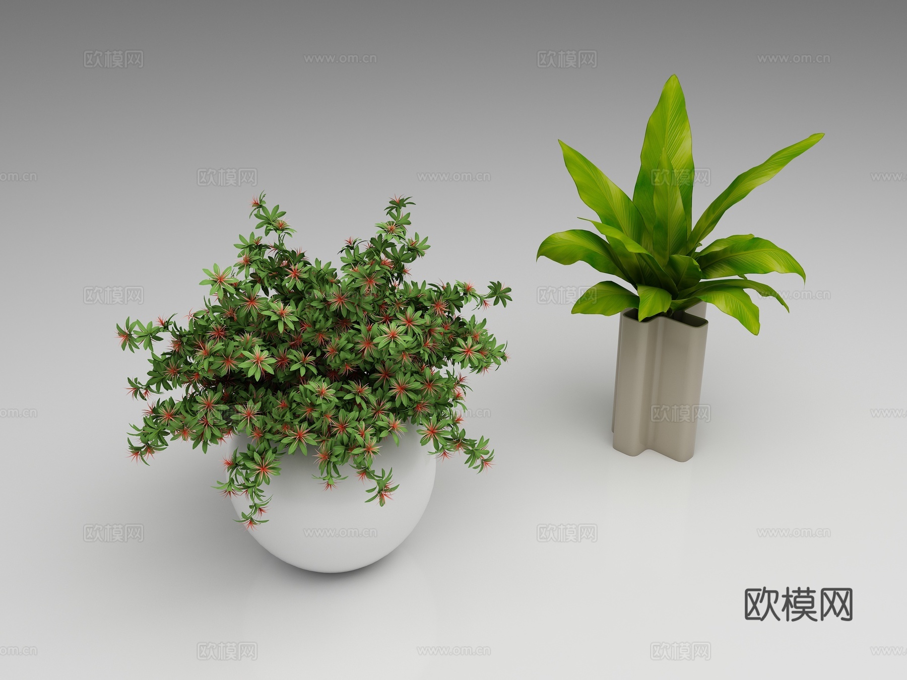 花瓶 盆栽 摆件 花艺 盆景3d模型