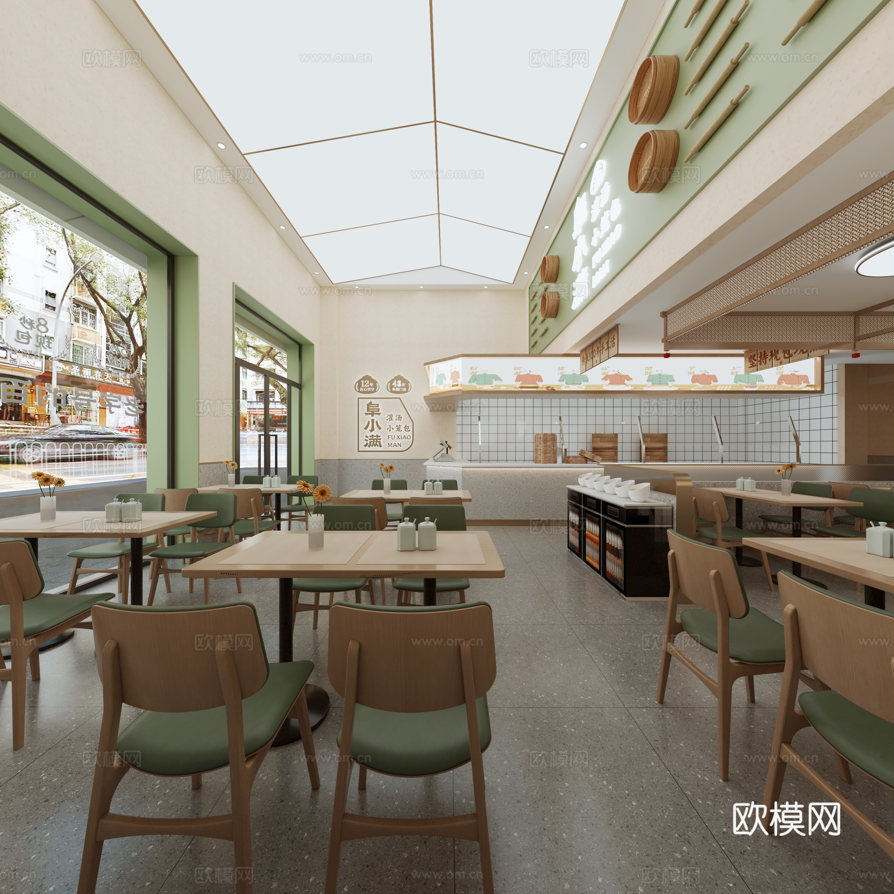 特色早餐店3d模型