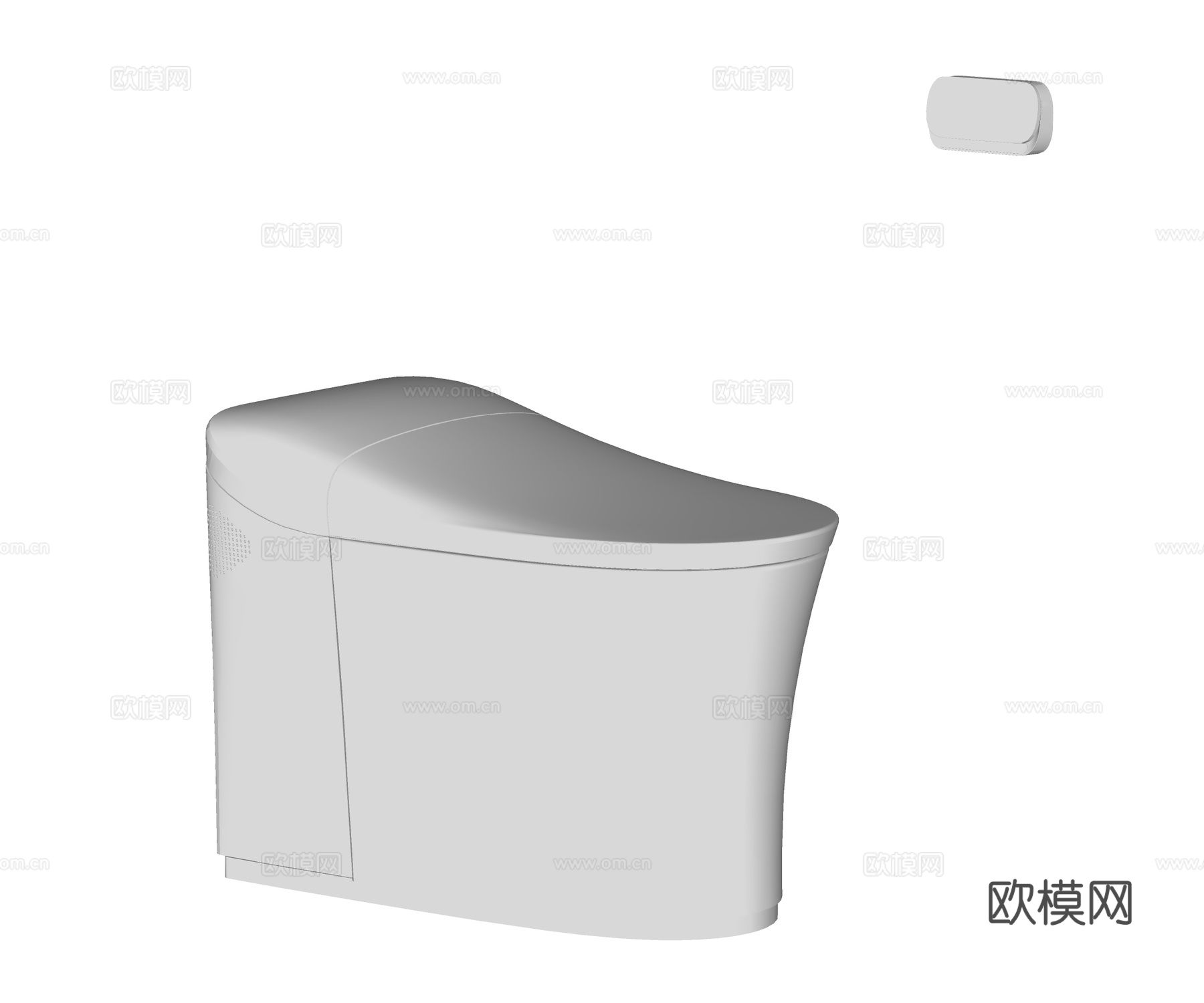 科勒智能马桶 坐便器su模型
