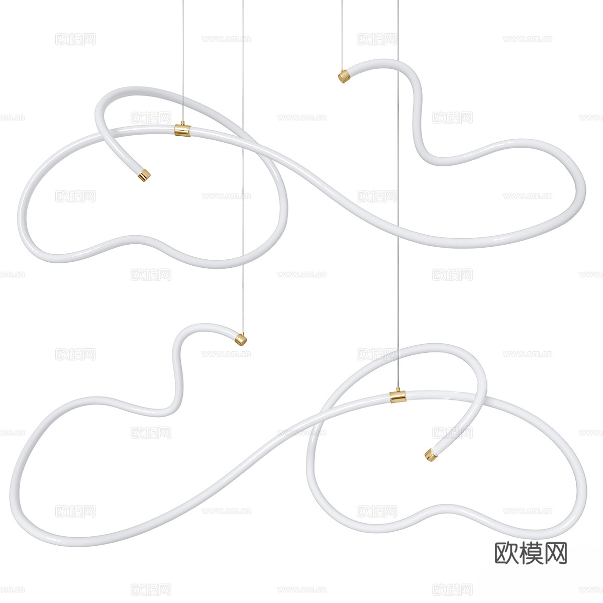 现代轻奢装饰吊灯3d模型