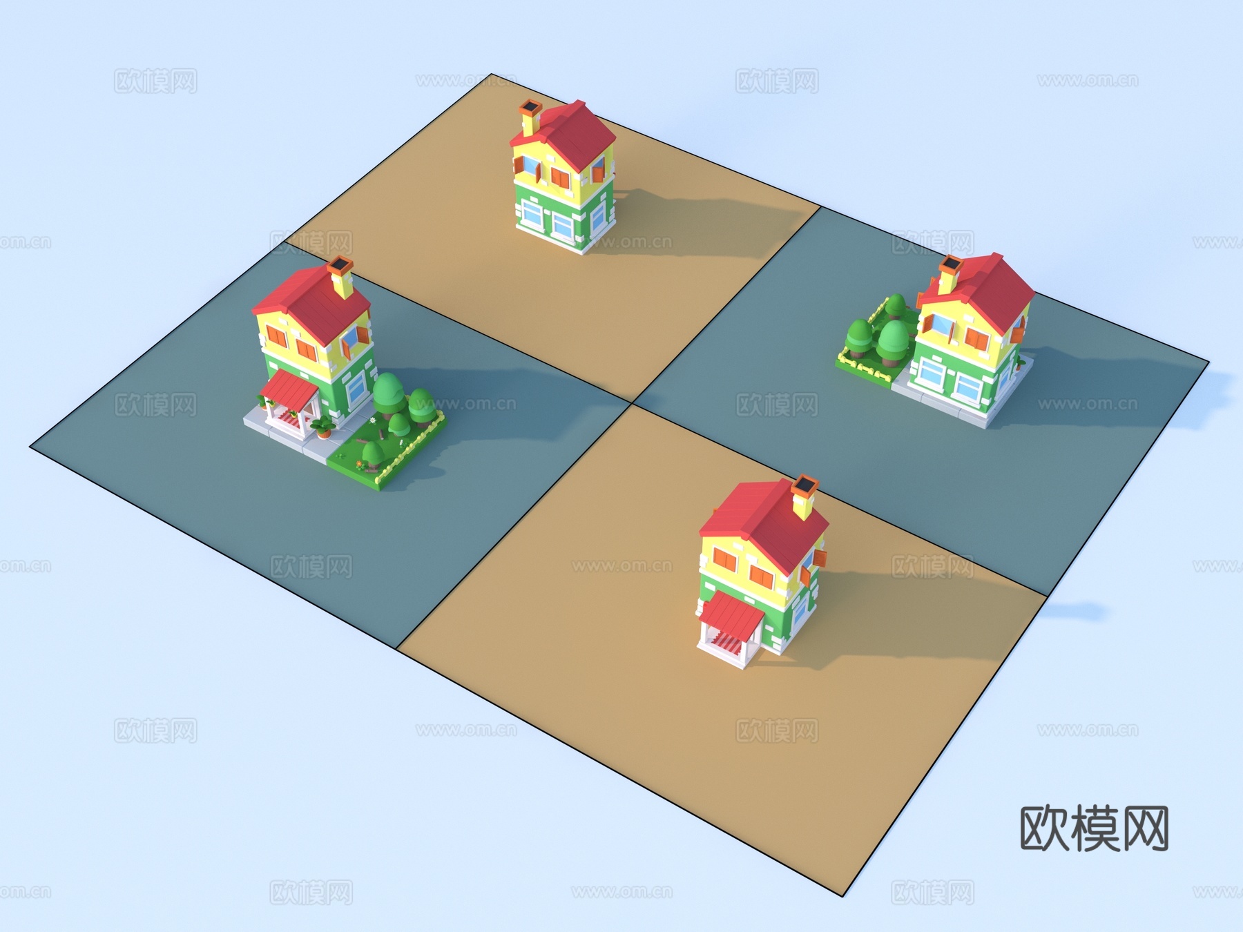 卡通玩具 建筑 小品3d模型