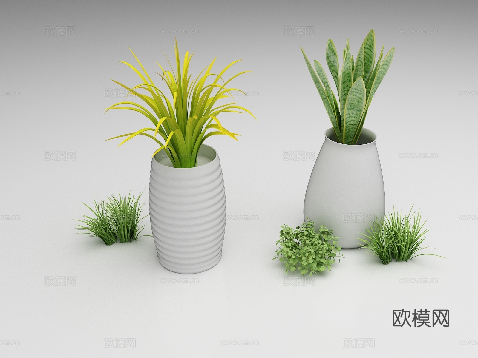 花瓶 盆栽 摆件 花艺 盆景3d模型