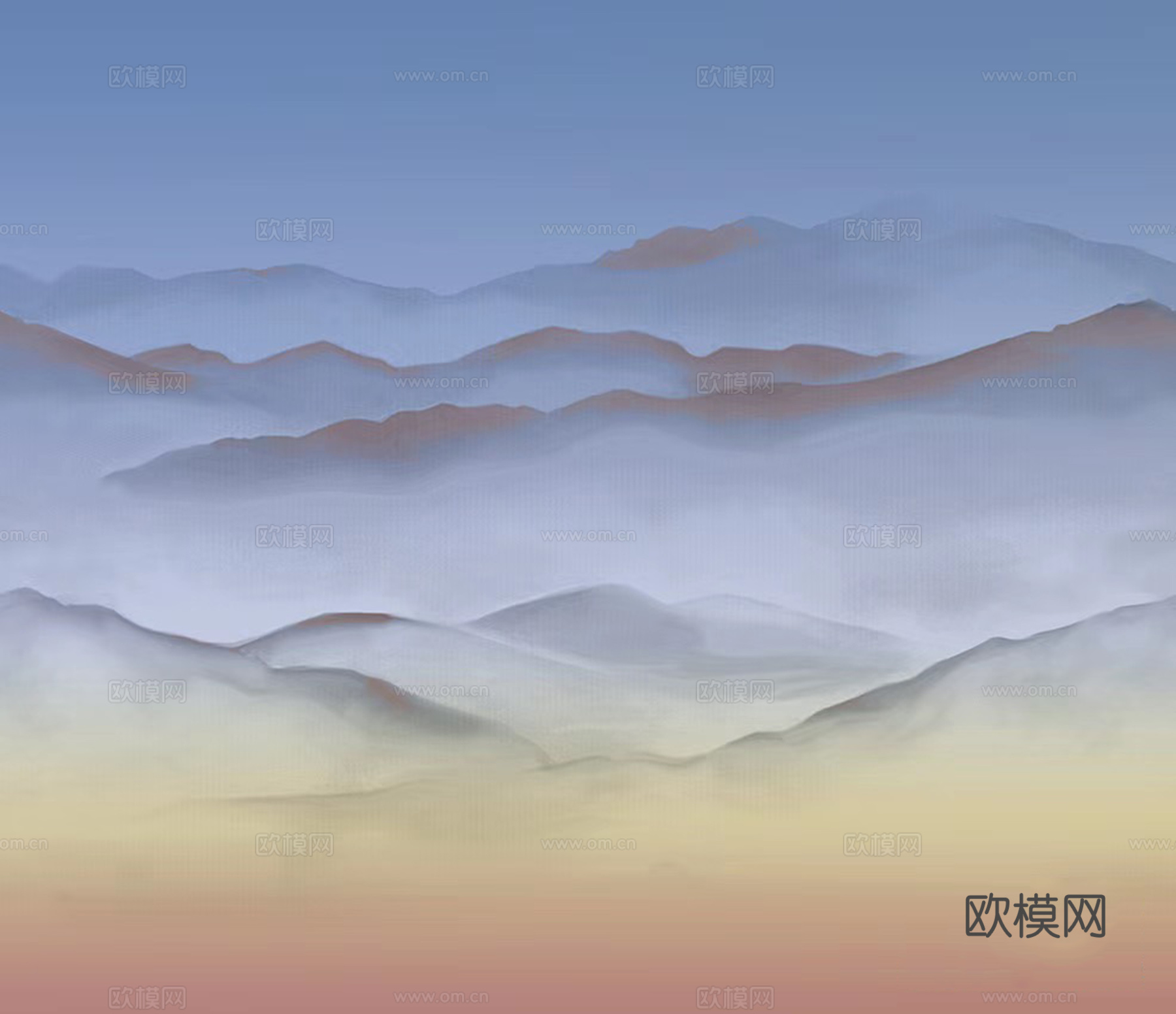 新中式中式简约山水壁纸