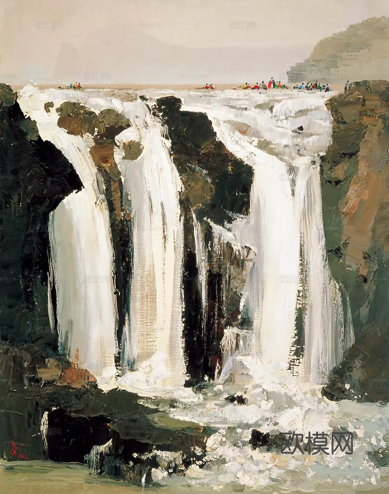 山水肌理装饰画