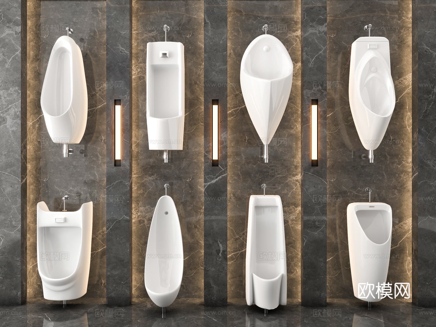 小便斗 小便器 尿斗 立便器 公共卫浴3d模型