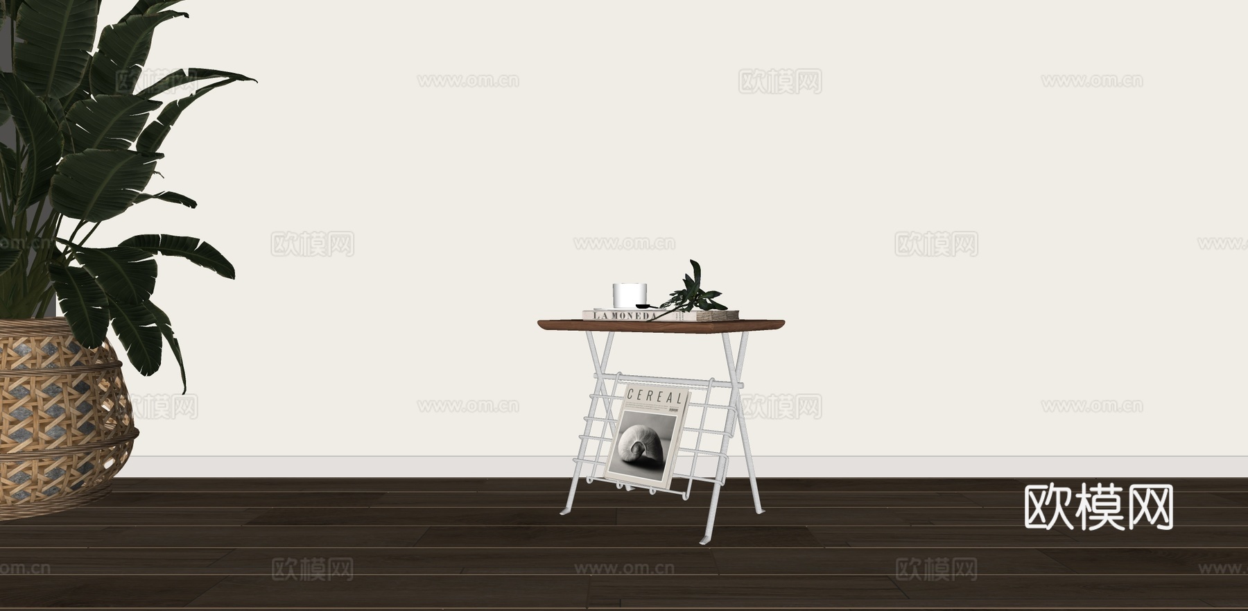 边几床头柜su模型