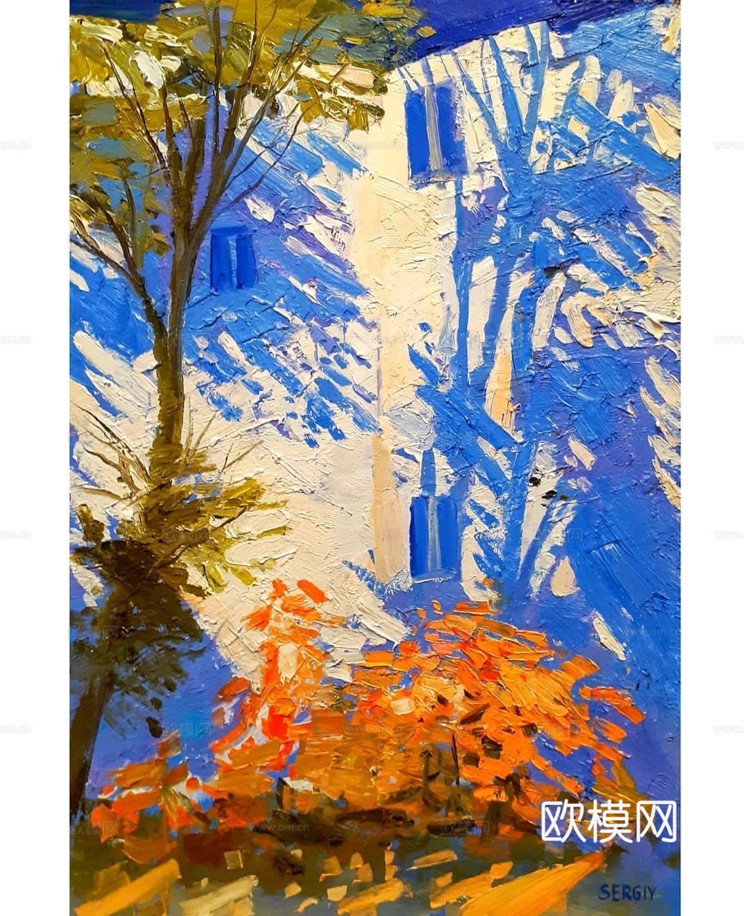 秋冬油画