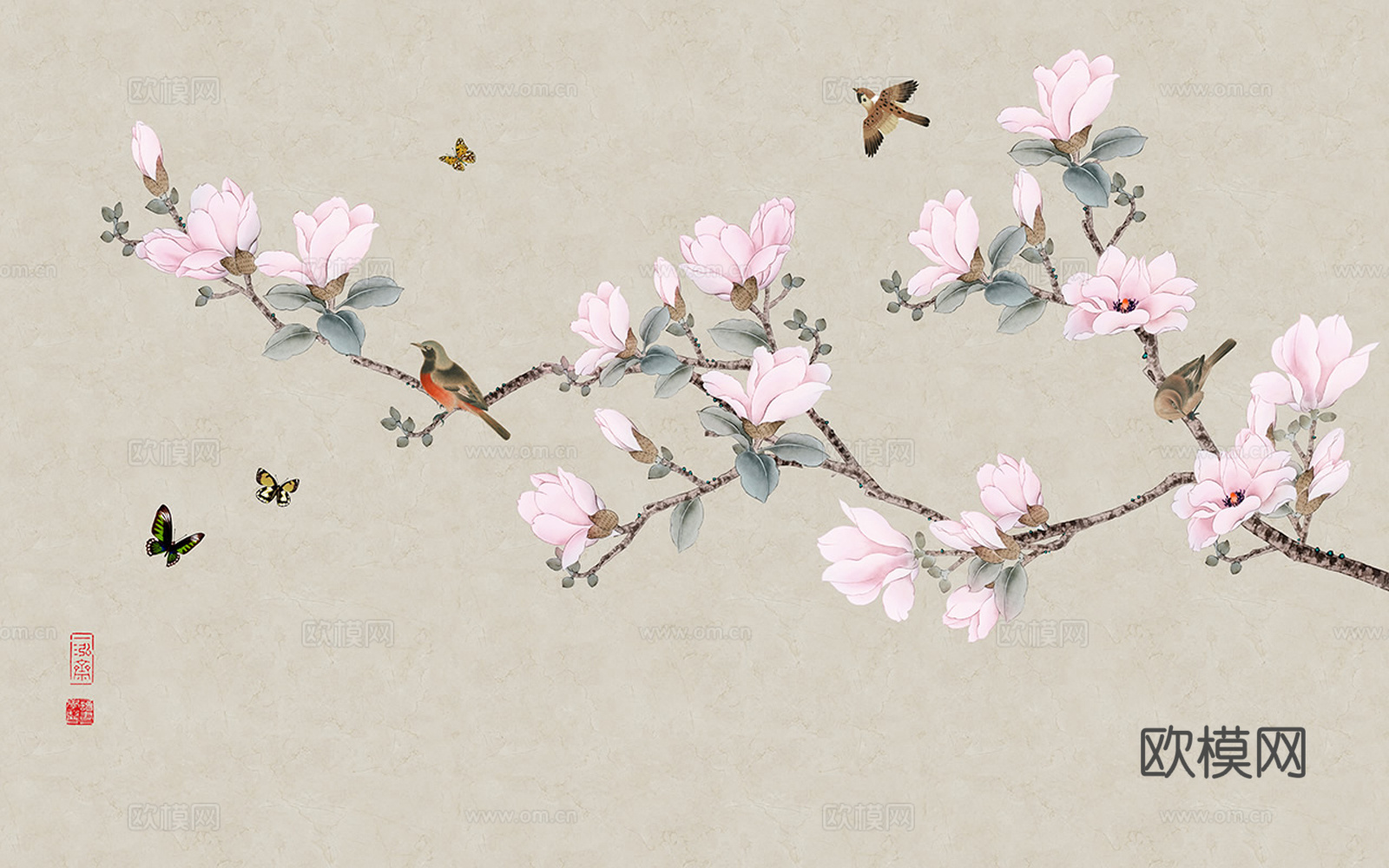 中式花鸟壁纸