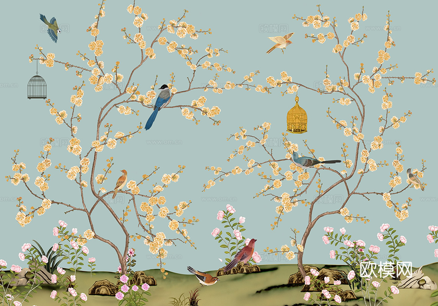 中式花鸟壁纸