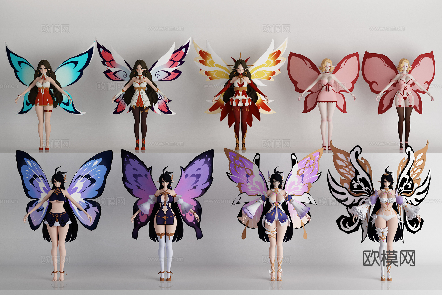 现代二次元美女3d模型