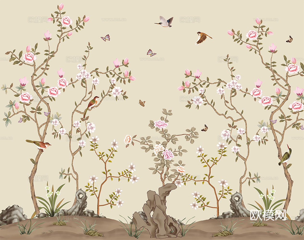 中式花鸟壁纸