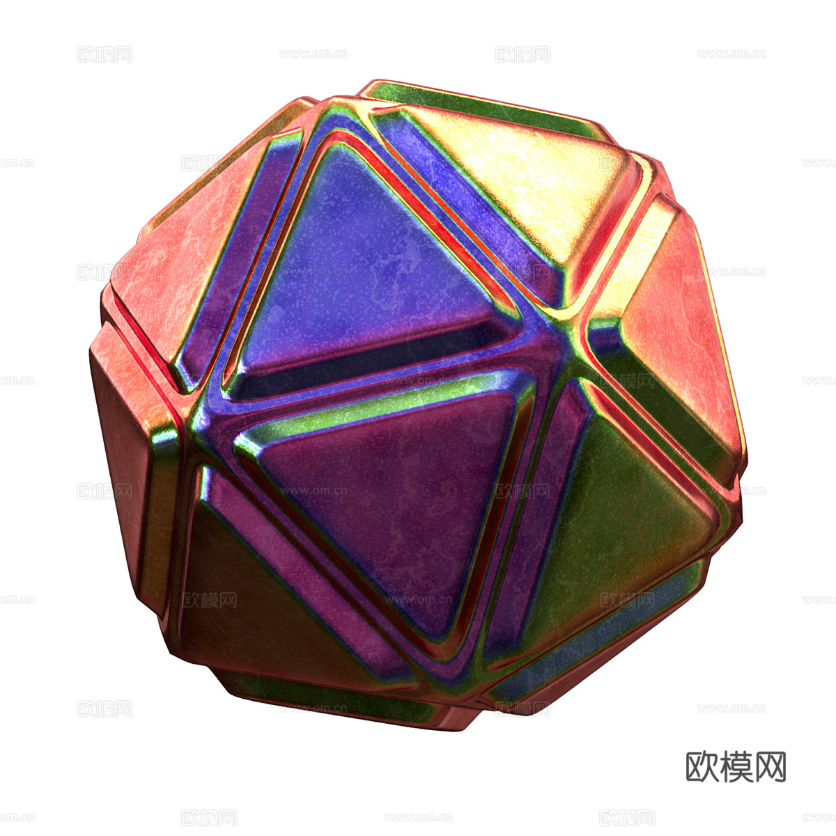 彩虹金属材质3d模型