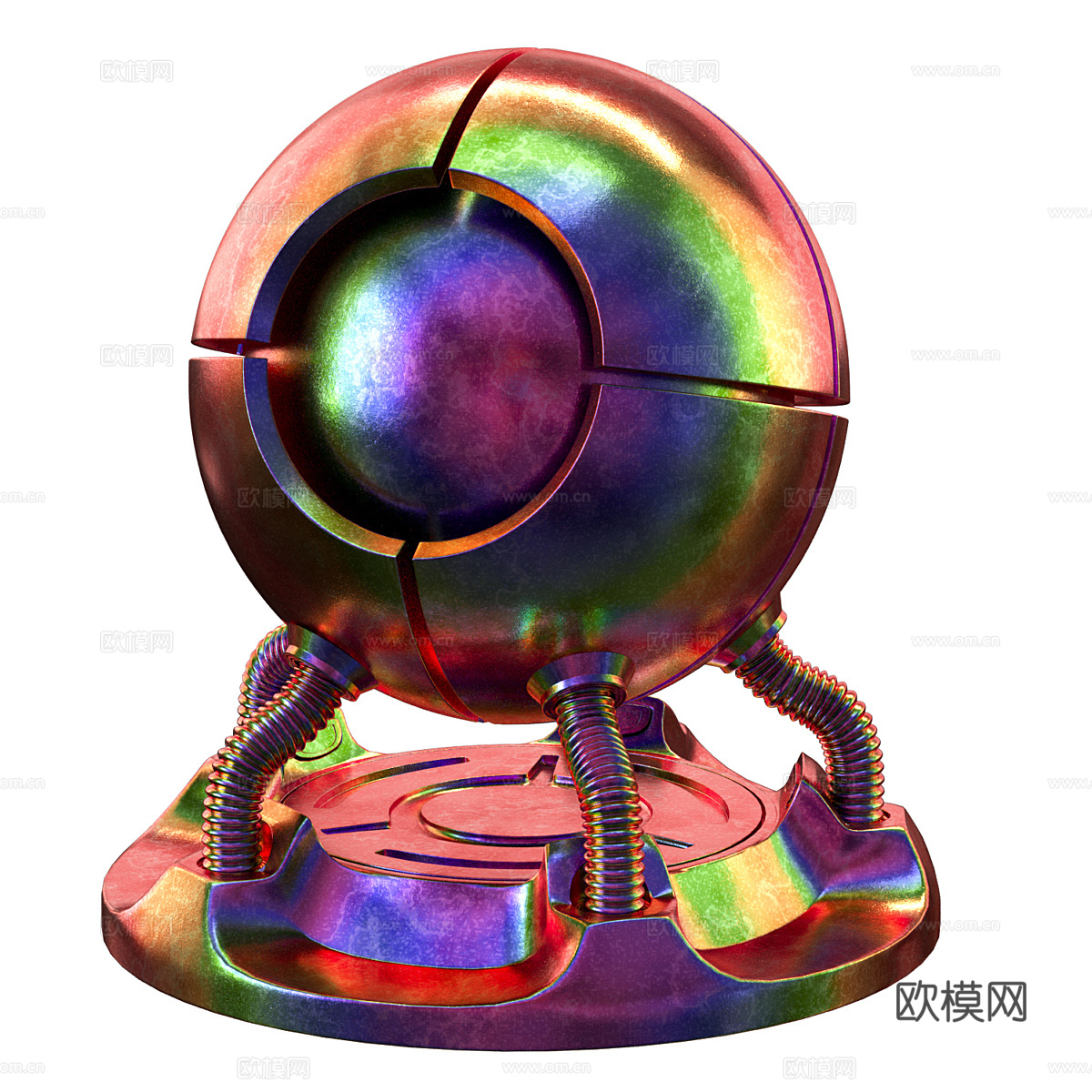 彩虹金属材质3d模型