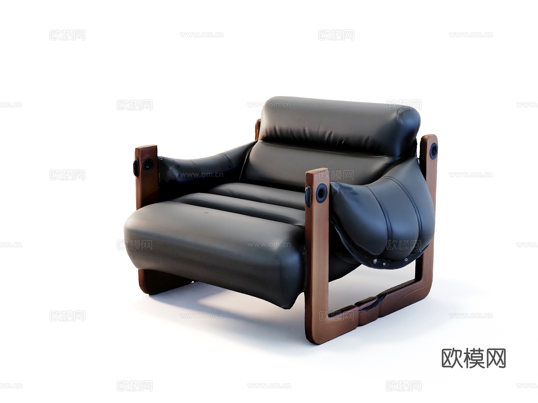 单人休闲沙发3d模型下载（渲染图1）
