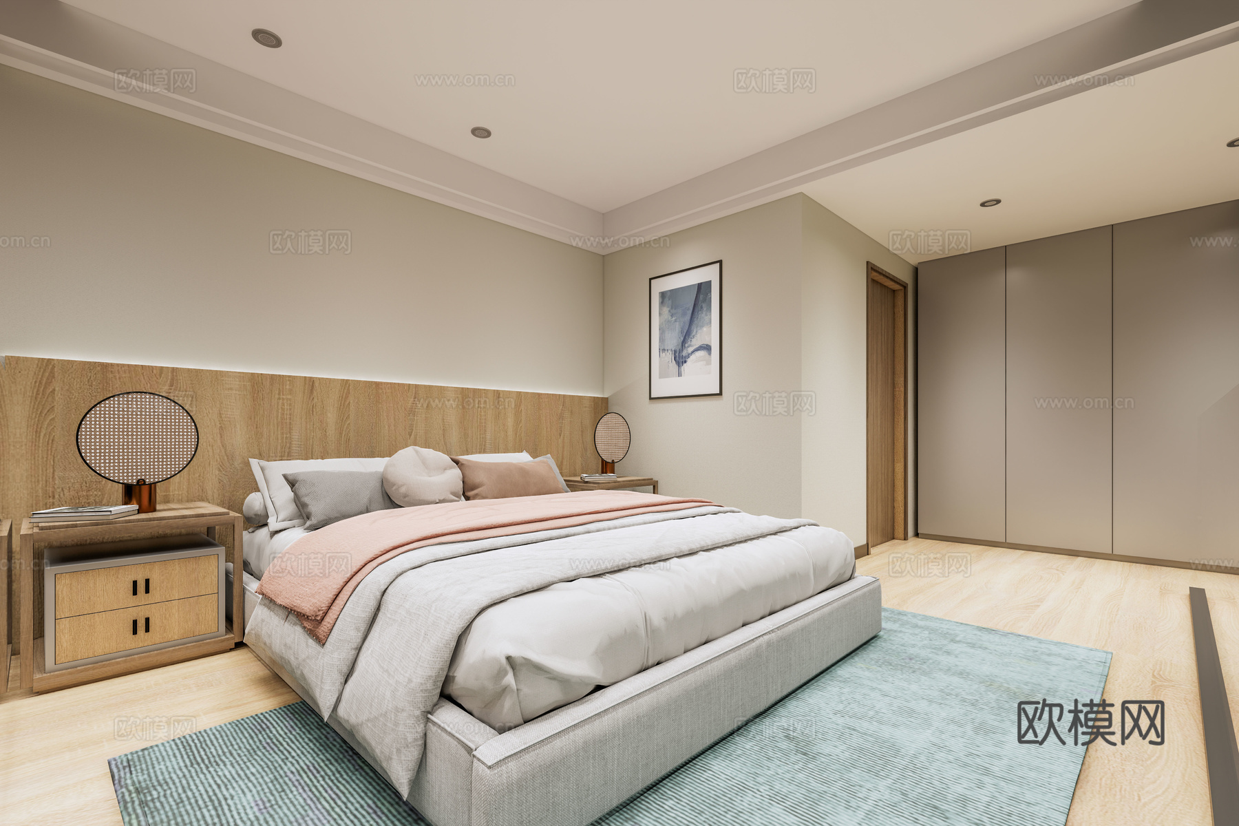 现代原木公寓 单身公寓 公寓客餐厅 小户型 复式公寓su模型