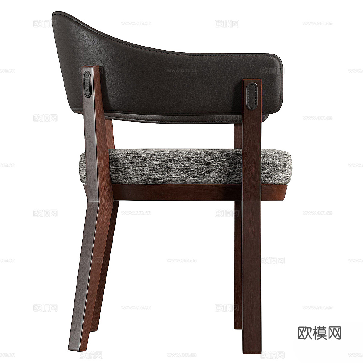 新中式单椅餐椅3d模型