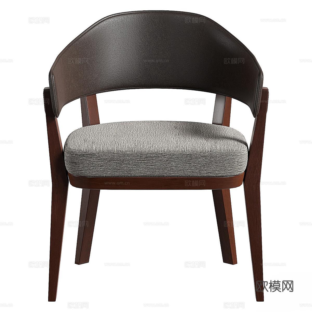 新中式单椅餐椅3d模型