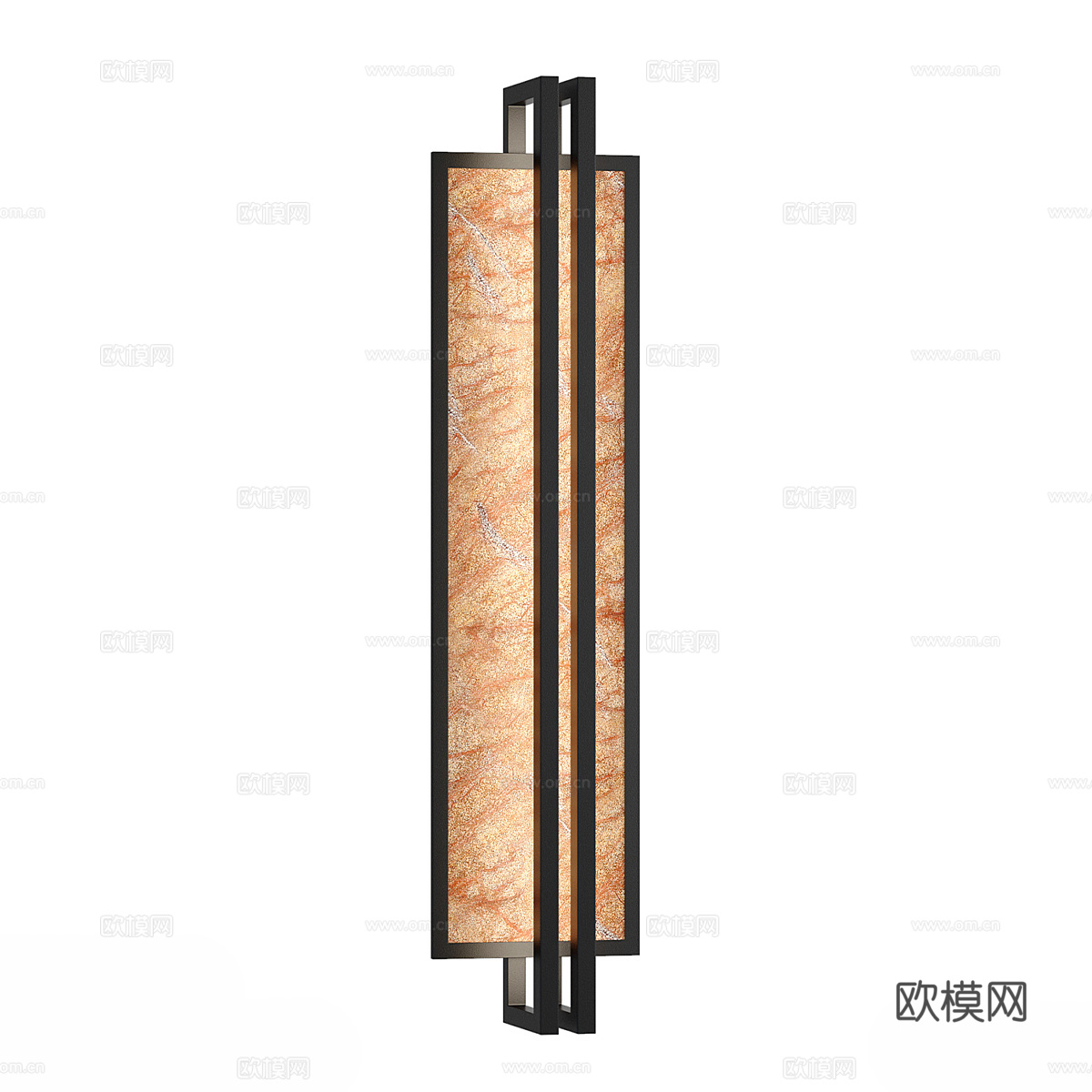 新中式壁灯3d模型下载（渲染图1）