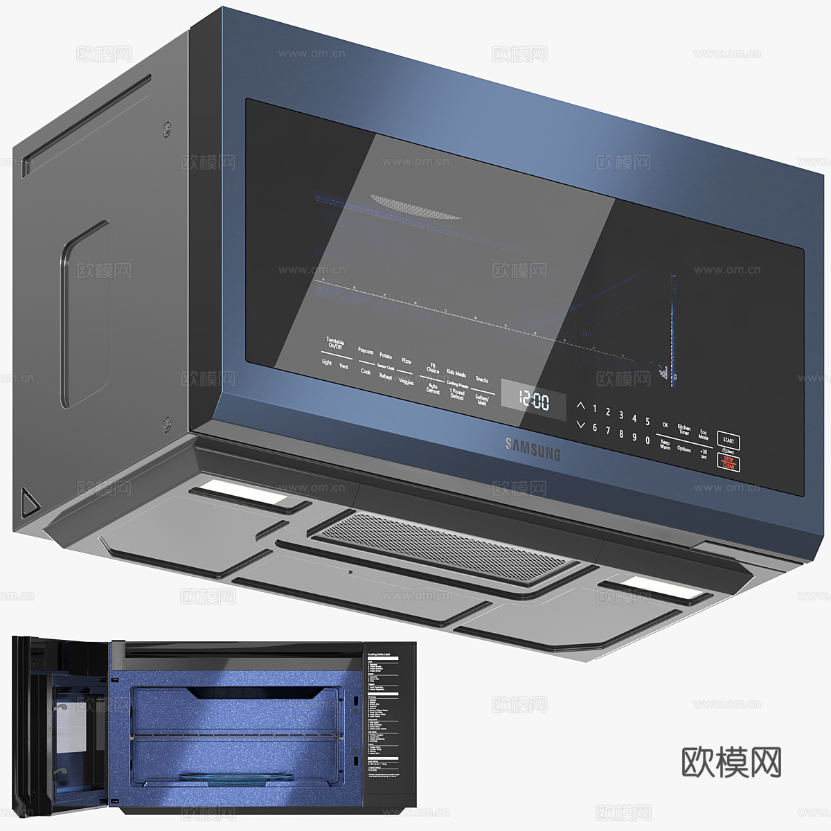 现代厨房电器3d模型