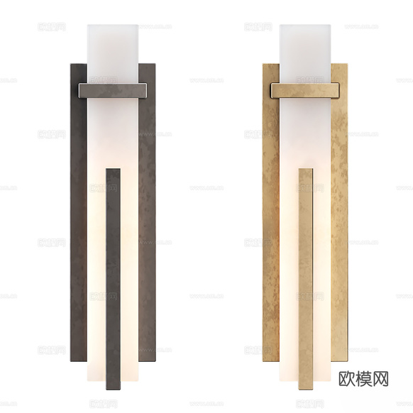 新中式壁灯3d模型下载(渲染图2)