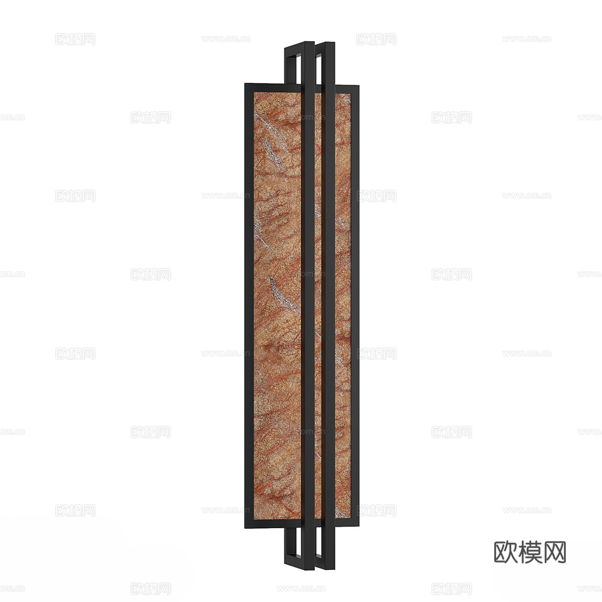 新中式壁灯3d模型下载（渲染图2）