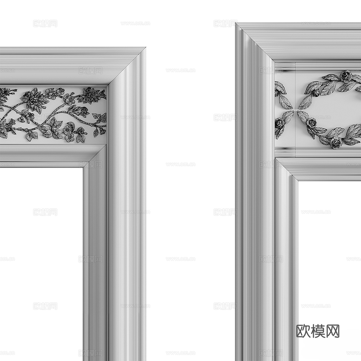 现代法式门套线3d模型下载（渲染图2）