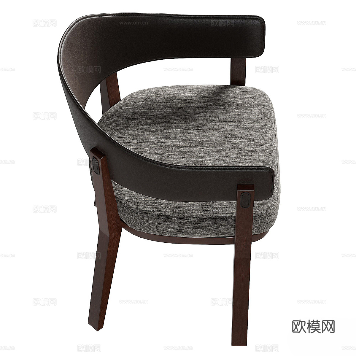 新中式单椅餐椅3d模型