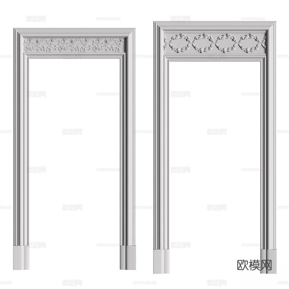 现代法式门套线3d模型下载（渲染图1）