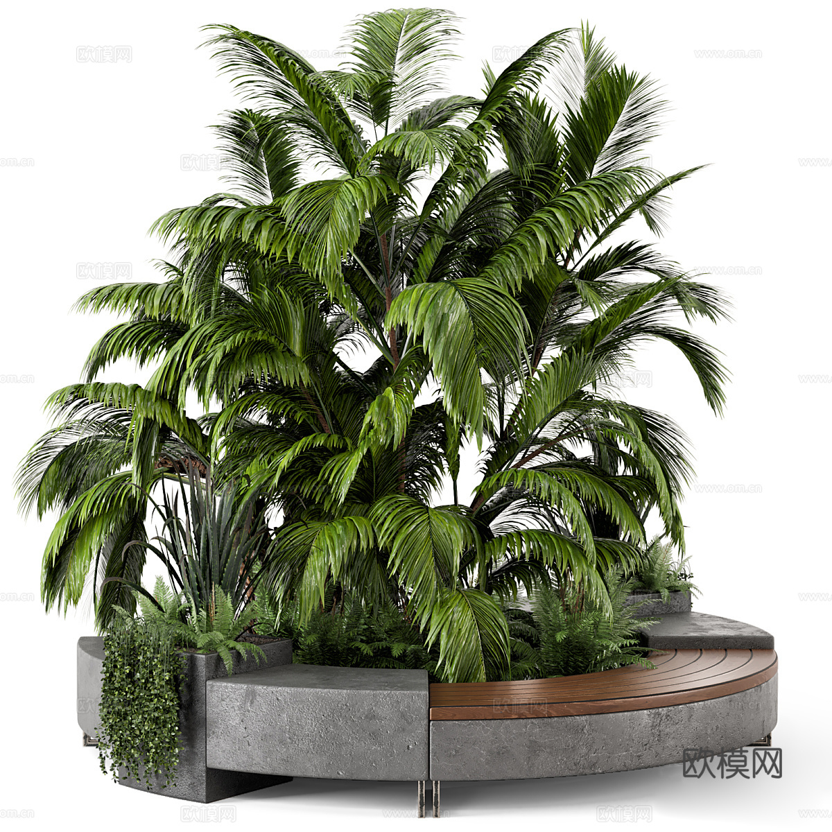 花坛座椅3d模型