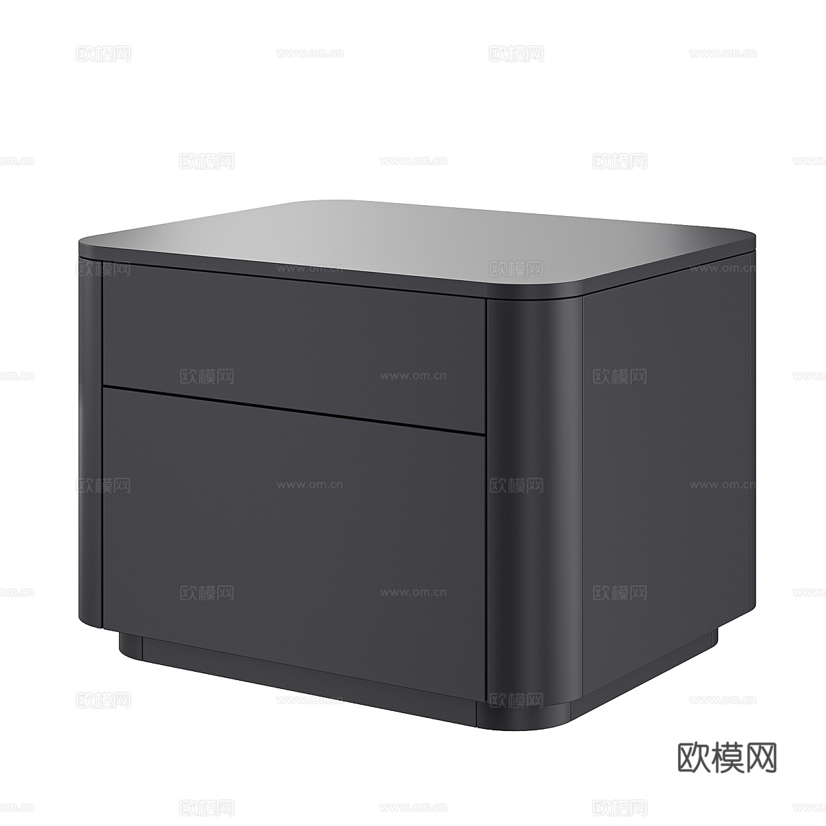 现代意式极简床头柜3d模型