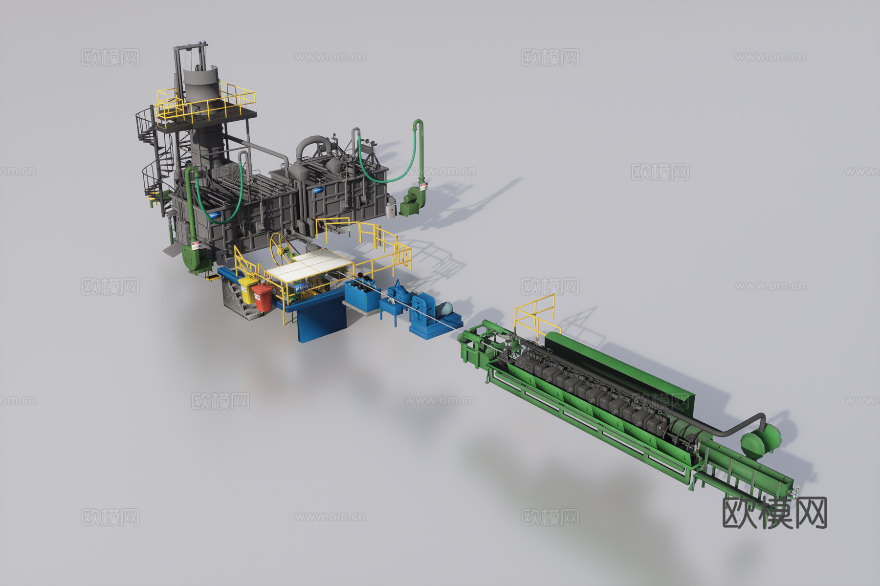 铝丝铸造机3d模型