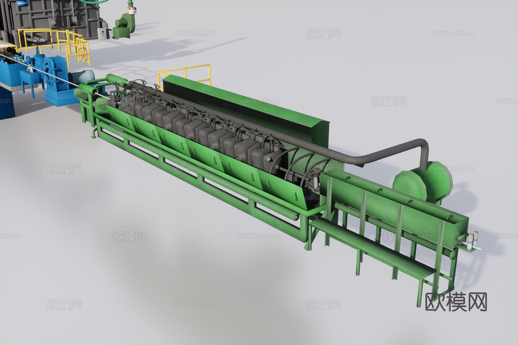 铝丝铸造机3d模型