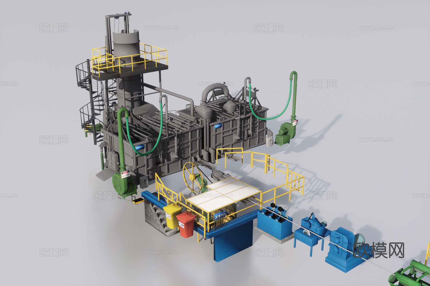 铝丝铸造机3d模型