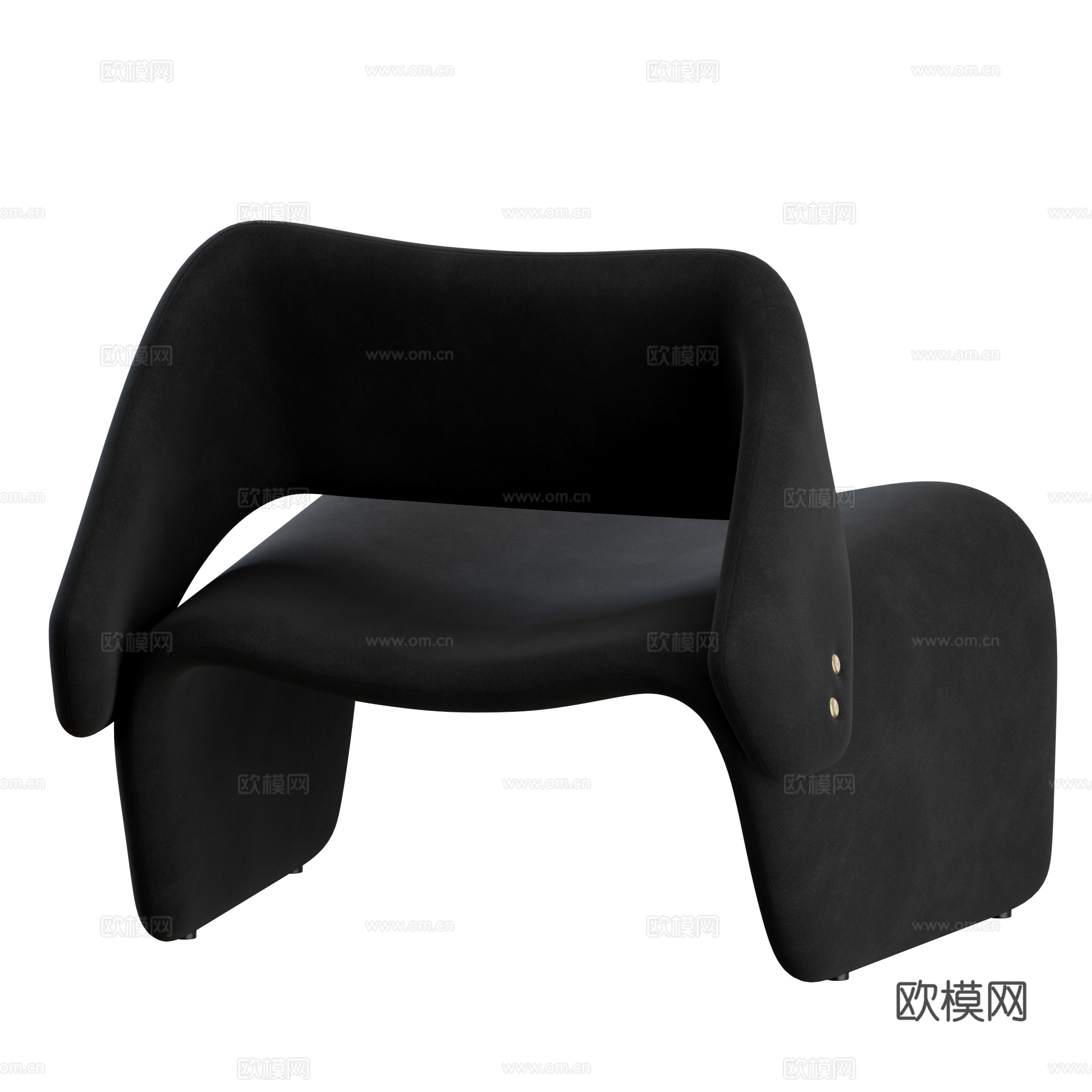 现代意式休闲椅3d模型