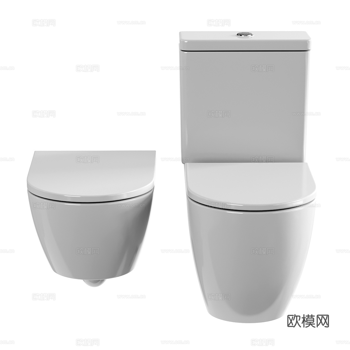 马桶 座便器3d模型